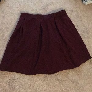 Maroon skater skirt with dark maroon detailing
